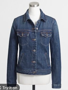 🩷 J. Crew Vintage-Style Medium Blue Denim Jacket size Medium.